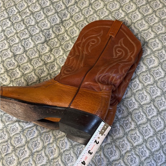 Tony Lama Brown Leather Men’s Western Cowboy Boots Size 12 D Workwear Classic main image 11